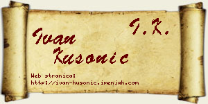 Ivan Kusonić vizit kartica